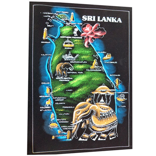 Velvet Wall Hanging - Sri Lanka (L)