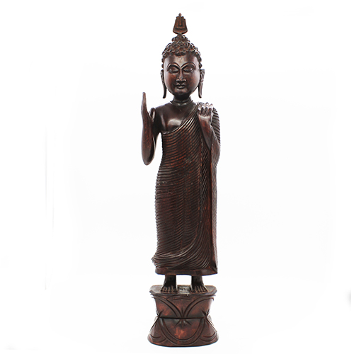Wooden Standing Buddha Statue