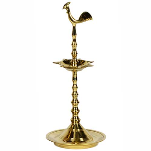 Brass Oil Lamp with Cock - Small