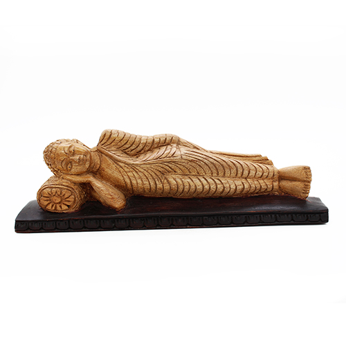 Mahogany Sleeping Buddha Statue - Medium 