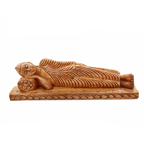 Mahogany Sleeping Buddha Statue - Medium