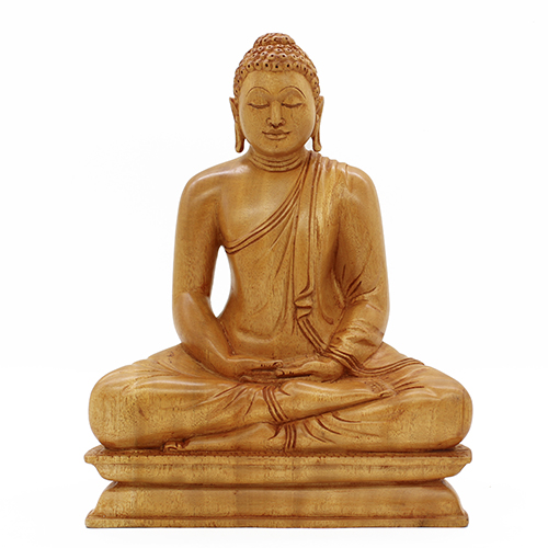 Mahogany Wooden Carved Meditation Buddha